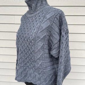 Castle Fionne vintage Irish cable knit woolsweater